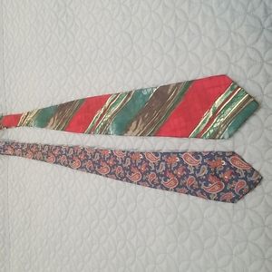 Italian silk ties. 2. 3" And 3 3/4"